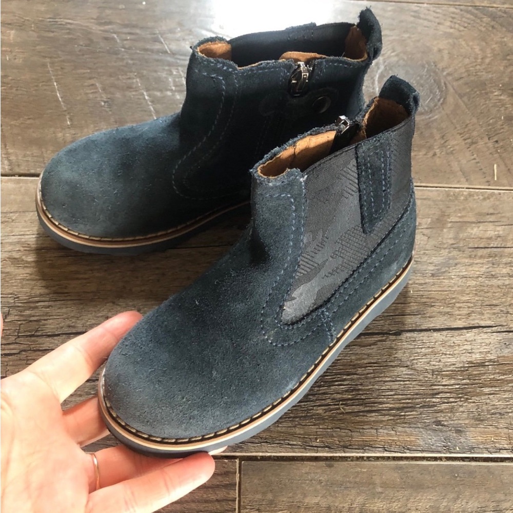 Primigi Navy Suede Chelsea Zip Boots for Kids